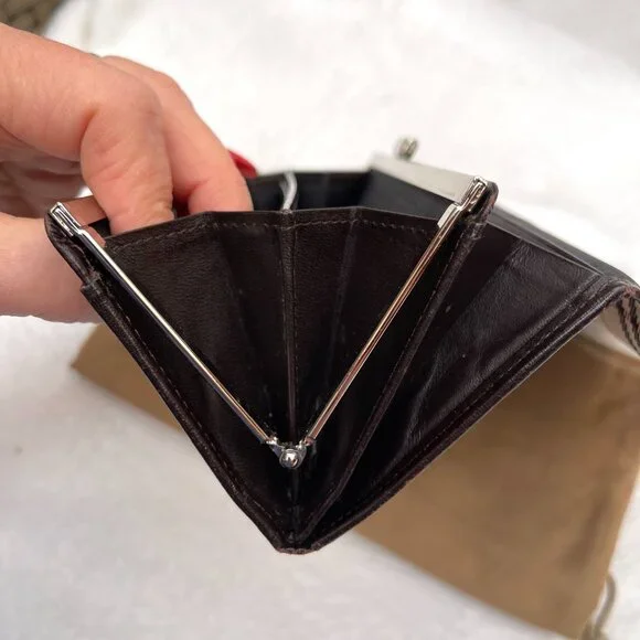 Burberry London Vintage Nova Check Beige bifold kiss lock weallet - Picture 11 of 12